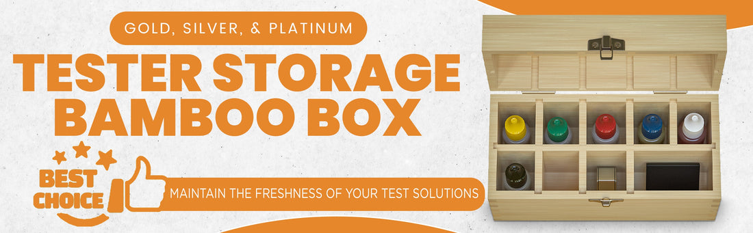 9-Slot Large Bamboo Storage Box – Handcrafted Jewelry Test Kit Organizer