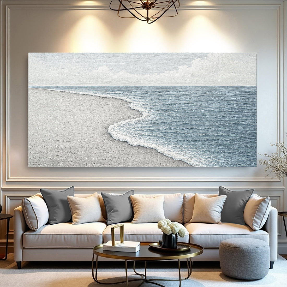 Abstract Beach Shore Wall Art