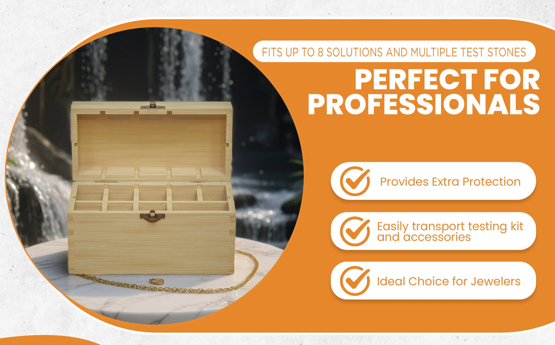 9-Slot Large Bamboo Storage Box – Handcrafted Jewelry Test Kit Organizer