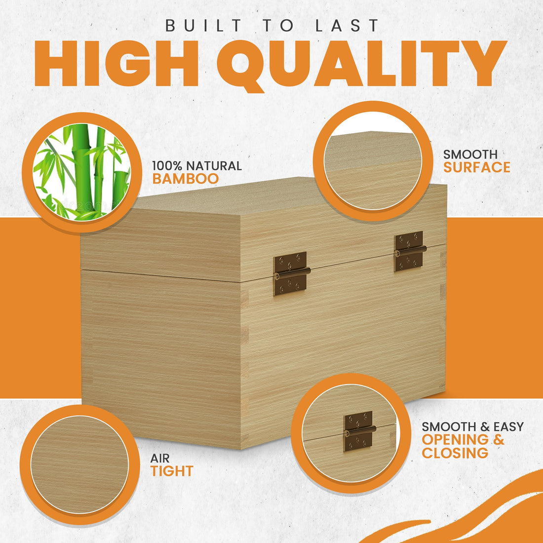 9-Slot Large Bamboo Storage Box – Handcrafted Jewelry Test Kit Organizer