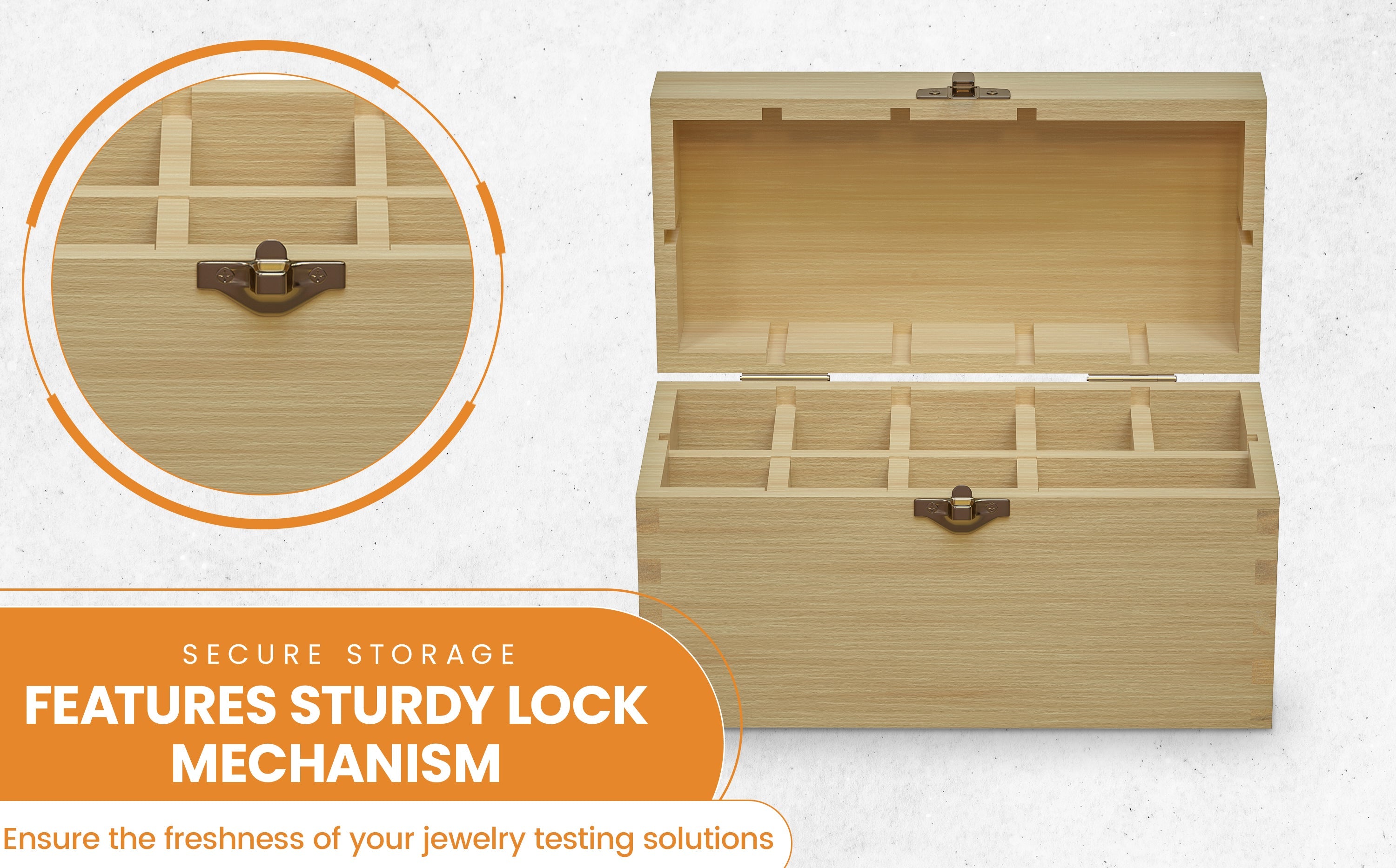 9-Slot Large Bamboo Storage Box – Handcrafted Jewelry Test Kit Organizer