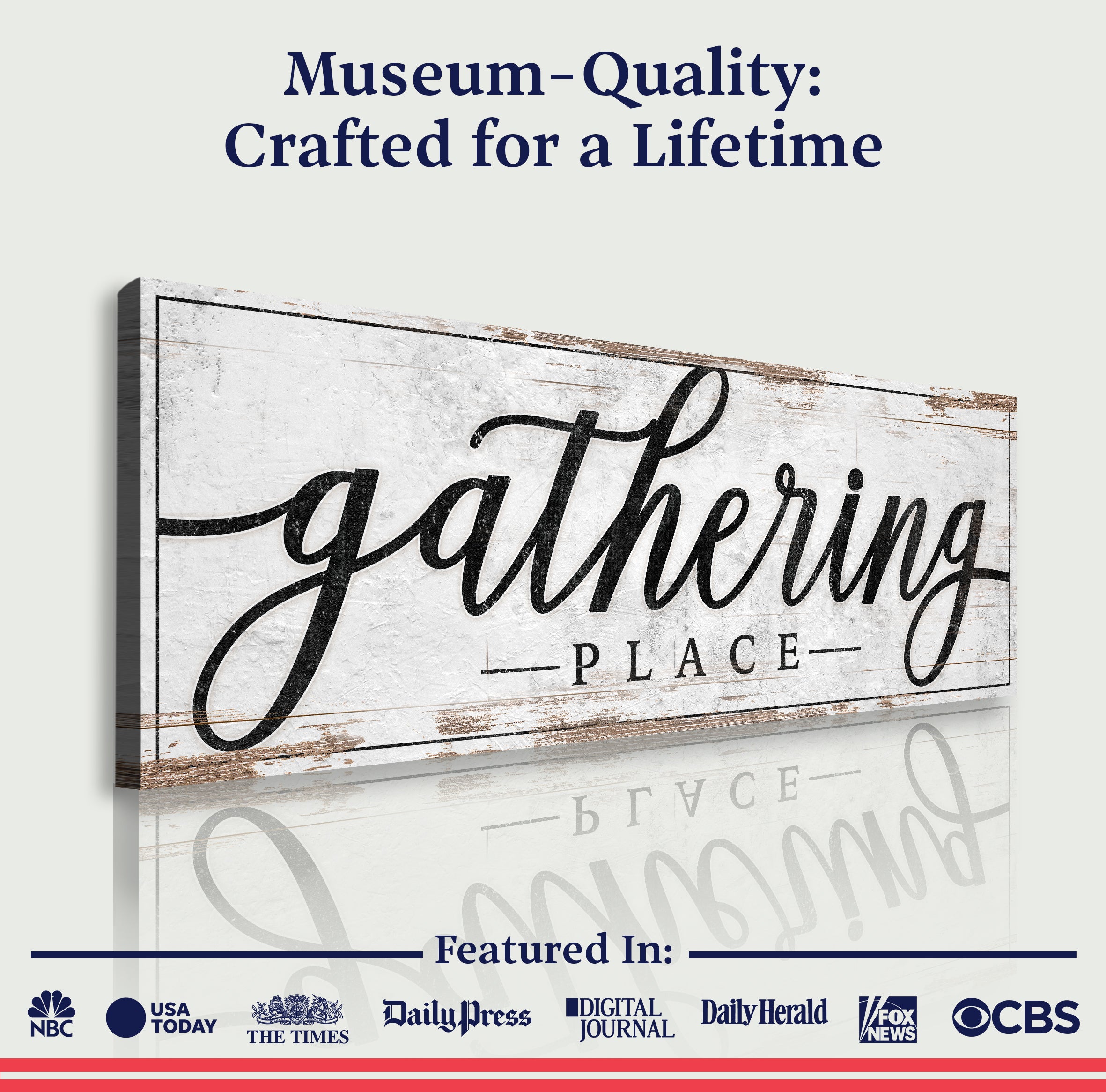 Gathering Place Kitchen Sign – Thanksgiving & Dining Room Canvas Wall Art