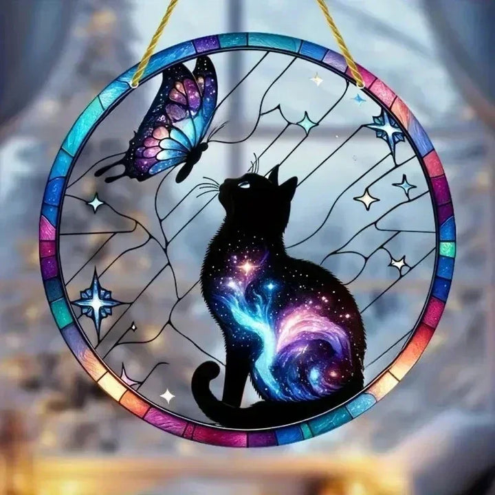 Enchanting Hummingbird Suncatcher – Vibrant Stained Glass Window Hanging Decor