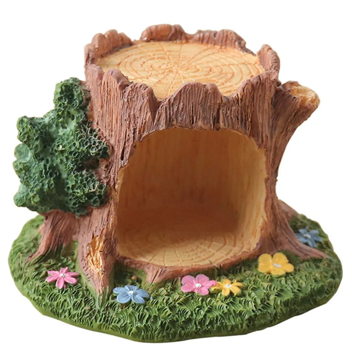 Forest Tree Hole Resin Decor – Miniature Nature Craft Desktop Ornament