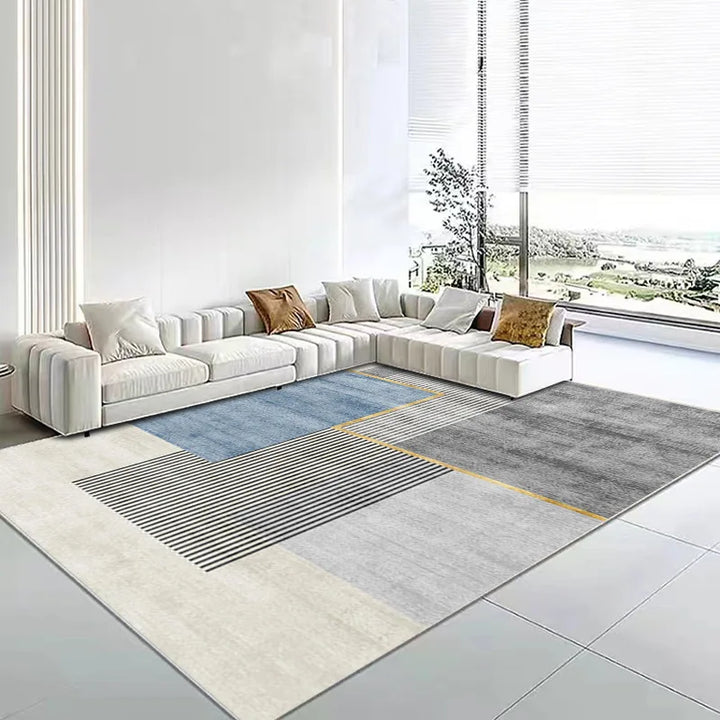 Modern Minimalist Geometric Area Rug – Soft, Anti-Slip Home Floor Décor