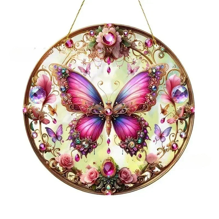 Enchanting Hummingbird Suncatcher – Vibrant Stained Glass Window Hanging Decor