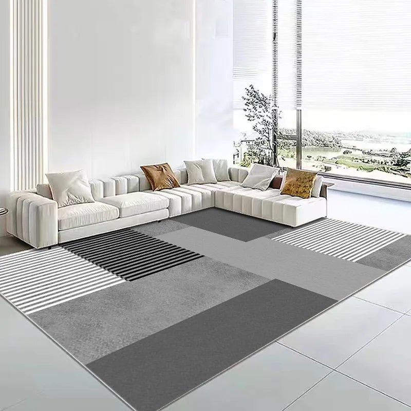 Modern Minimalist Geometric Area Rug – Soft, Anti-Slip Home Floor Décor