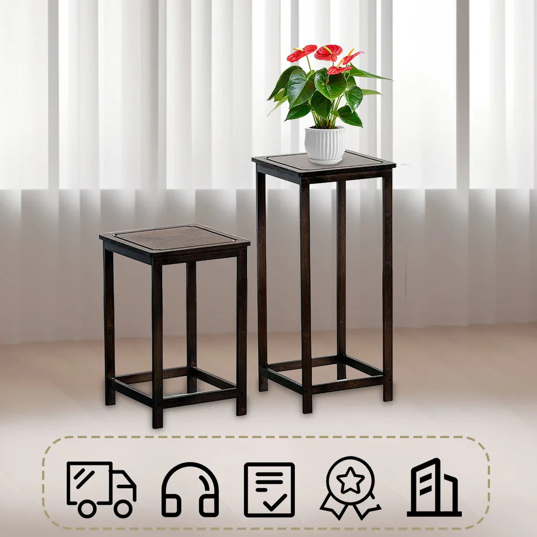 Bamboo Plant Stand – Multi-Tier Indoor & Outdoor Planter Display