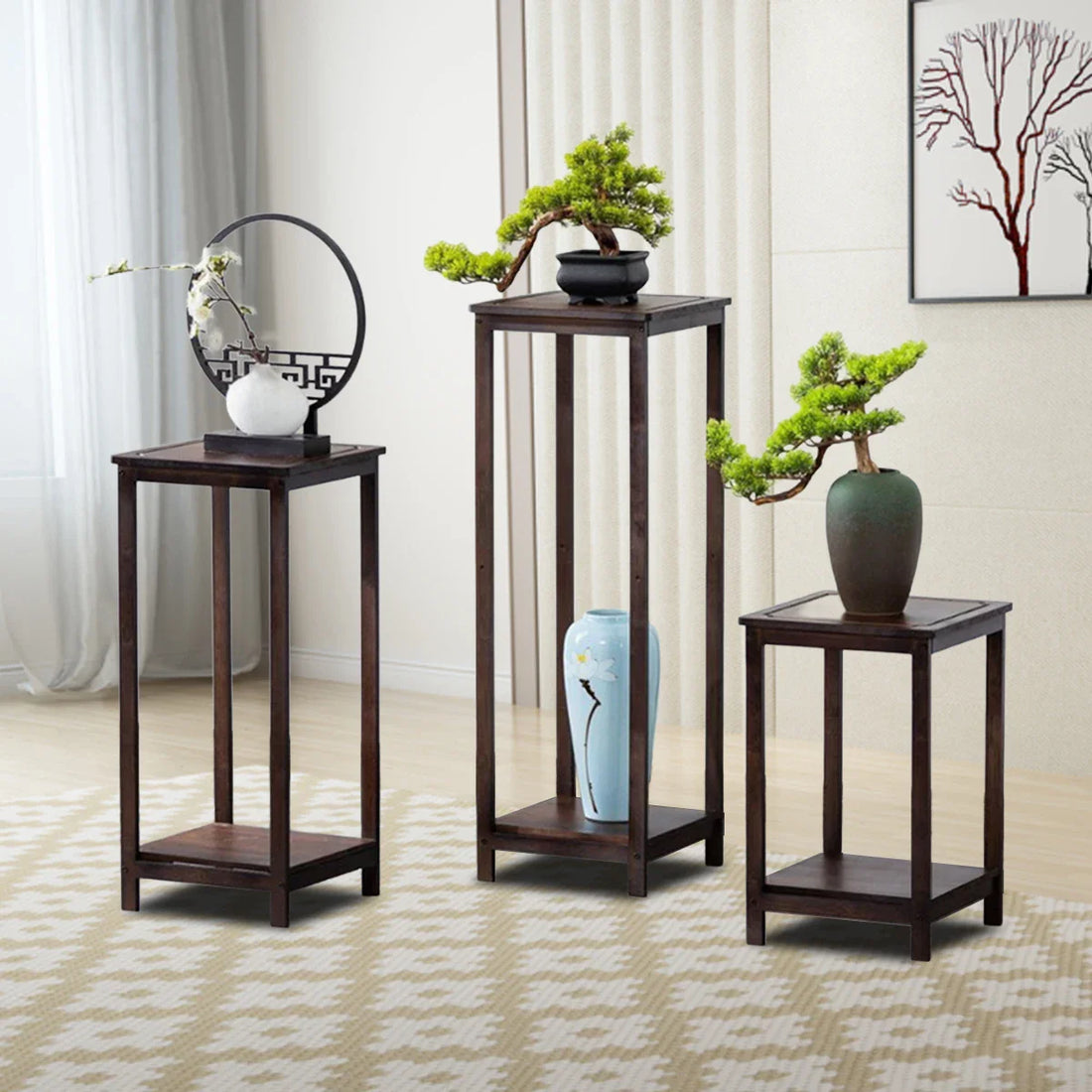 Bamboo Plant Stand – Multi-Tier Indoor & Outdoor Planter Display