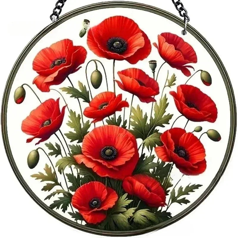 Enchanting Hummingbird Suncatcher – Vibrant Stained Glass Window Hanging Decor