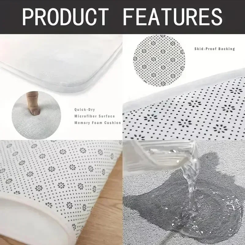 Modern Dark Green Abstract Area Rug – Anti-Slip Floor Carpet for Home & Office