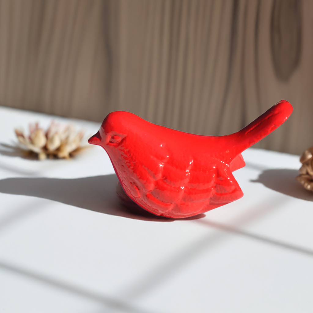 Vibhsa Bird Figurines Symbols of Health & Happiness (Red)